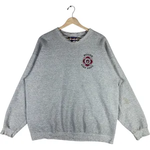 Vintage Moore Fire Rescue Spellout Logo Pullover Crewneck