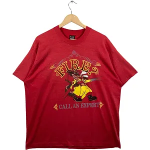 Vintage "Fire? Call An Expert!" Firefighter Dragon Tee