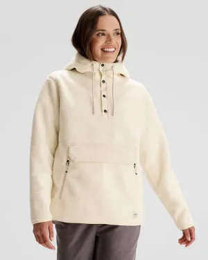 Women's Co-Z High Pile Hooded Pullover  - Natural
