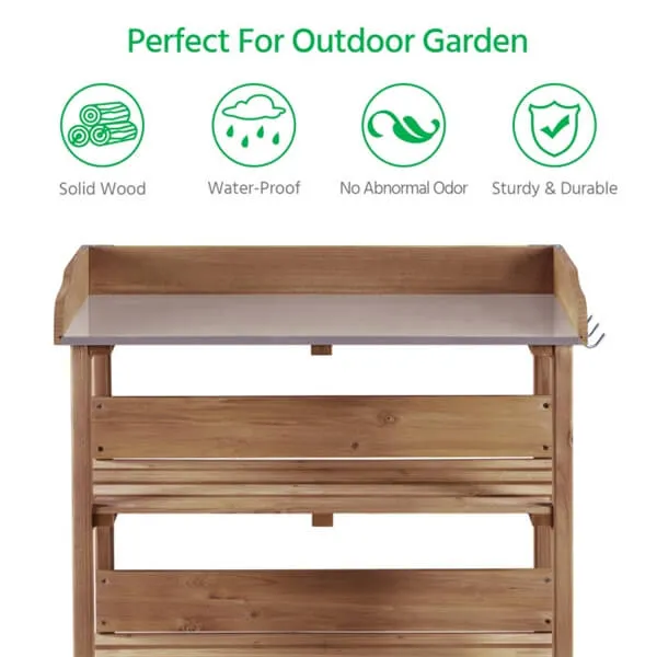 Yaheetech Outdoor Garden Potting Bench Table