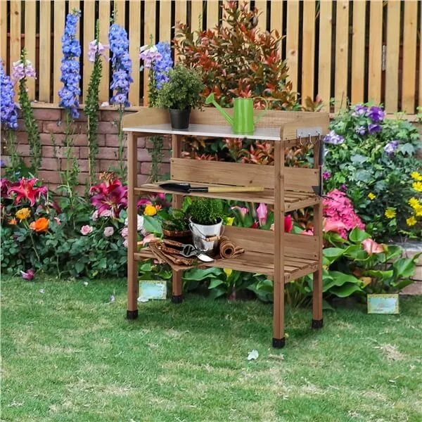 Yaheetech Outdoor Garden Potting Bench Table