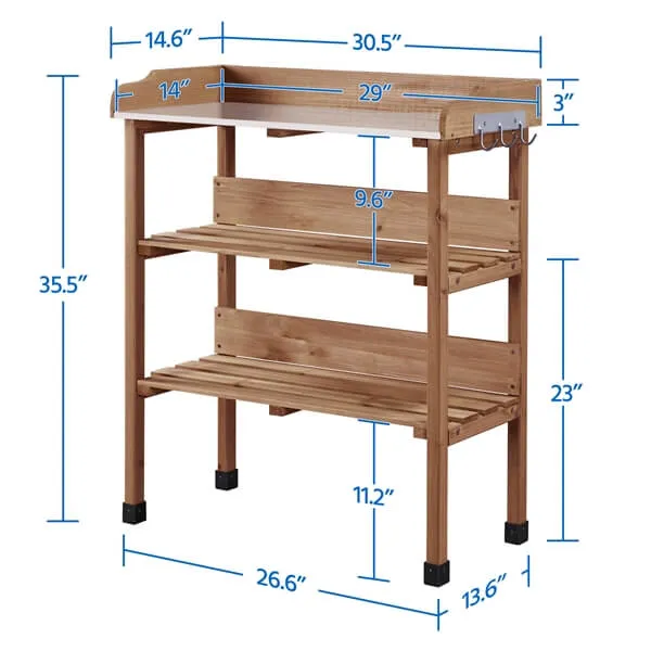 Yaheetech Outdoor Garden Potting Bench Table